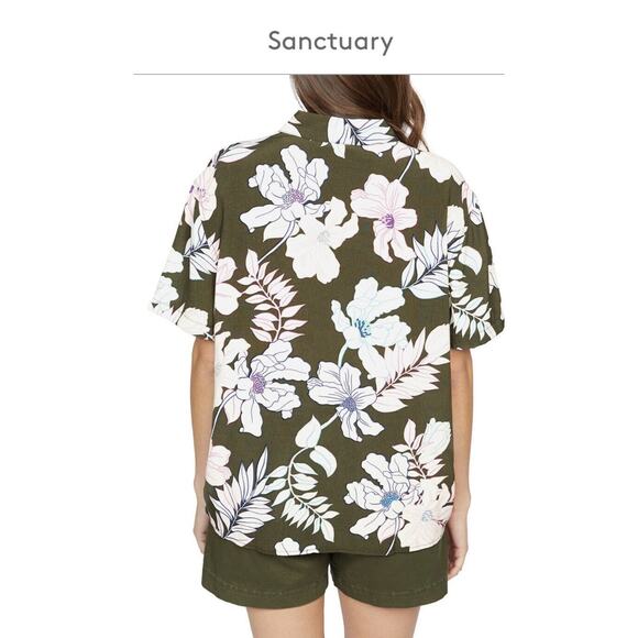 Sanctuary Resort Shirt, Tropic Punch, Size Small NWT Nordstrom Short Sleeves - Picture 2 of 8